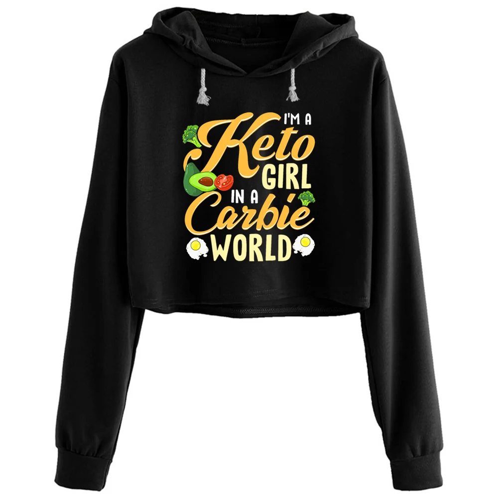 

Im A Ketogenic Girl In A Carbie World Hoodies Women Y2k Kawaii Goth Grunge Pullover For Girls