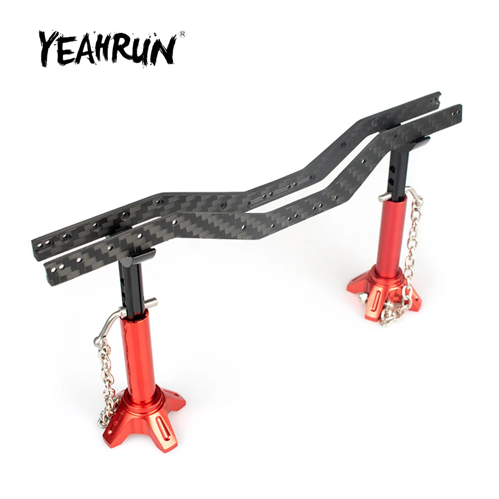 

YEAHRUN Carbon Fiber Chassis Frame Rails for Axial SCX24 90081 AXI00001 AXI00002 1/24 RC Crawler Car Upgrade Parts Accessories