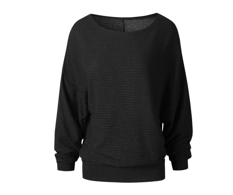 Spring Loose Knitted Pullovers Sweater Tops Women Fashion O-Neck Long Sleeve Ladies Knitted Pullover Jumper Bat Wing Casual Top images - 6