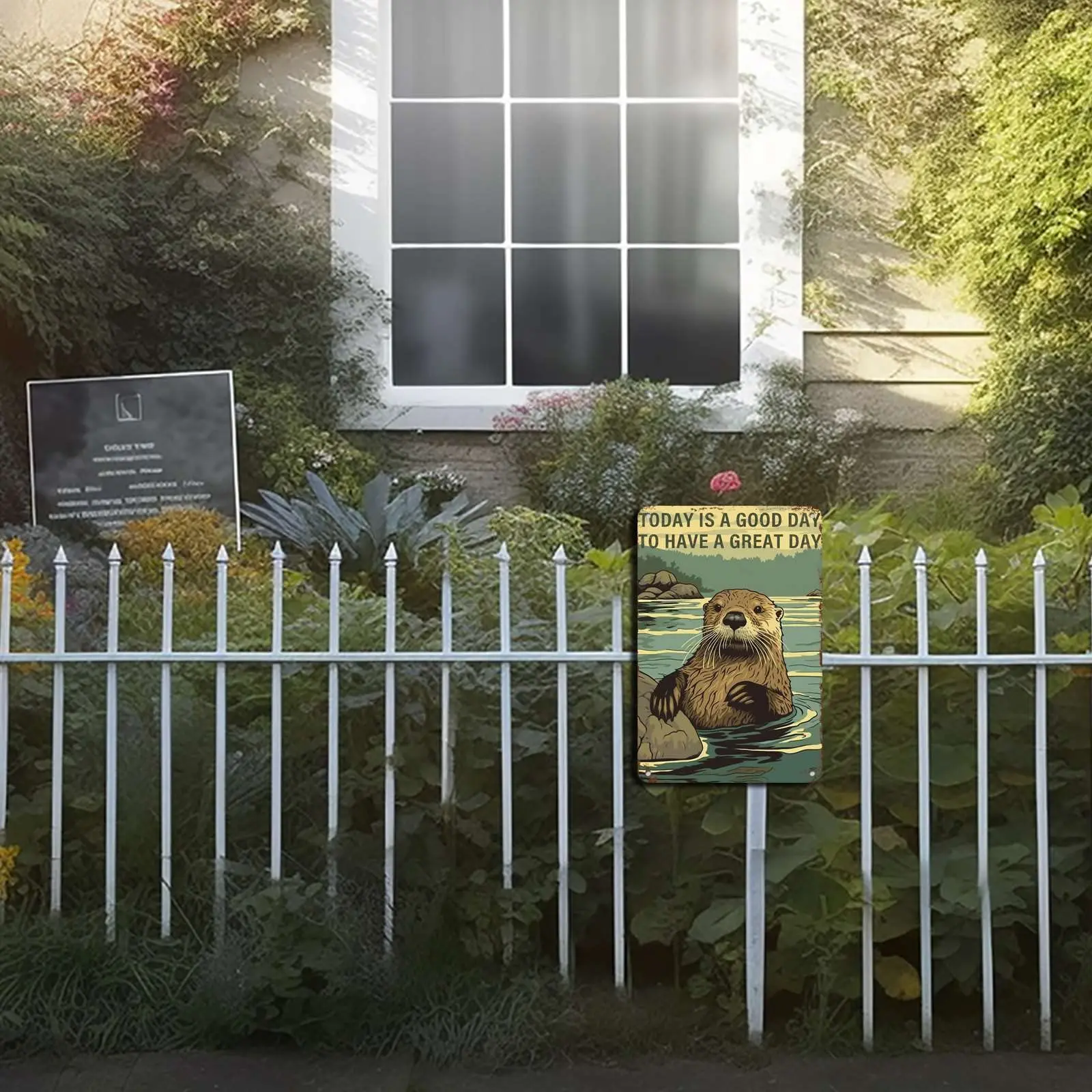 FLFGIDD алюминиевые оловянные знаки выдра сегодня хорошего дня винтажный настенный