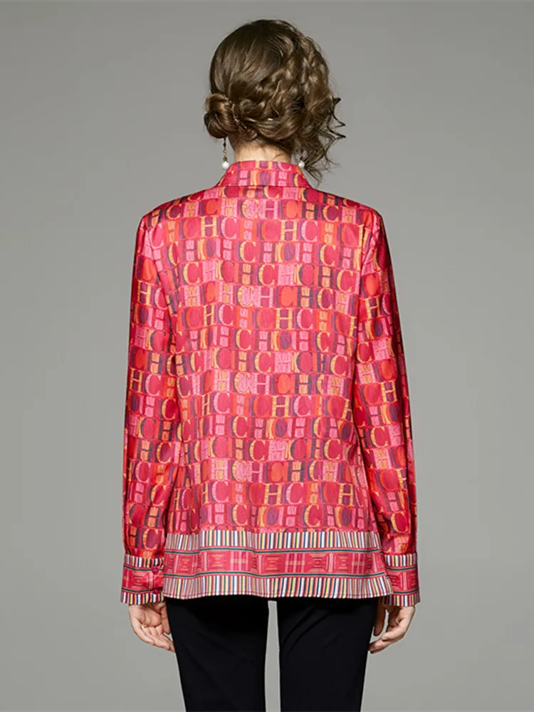 Блузка женская шифоновая с длинным рукавом модная повседневная рубашка в стиле