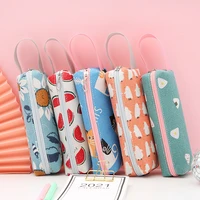 1pc kawaii cartoon animals pen pencil bag school office supplies stationery receive tools cute makeup pouch cosmetics case sac