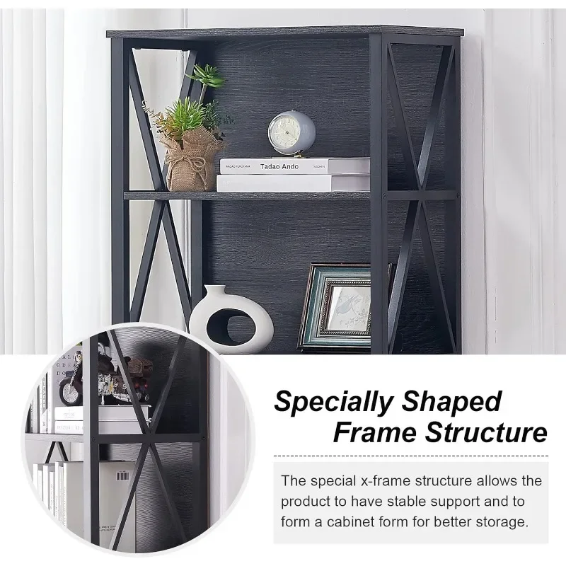 Книжная полка HOMISSUE 6-уровневая книжная металлические книжные полки и шкафы из