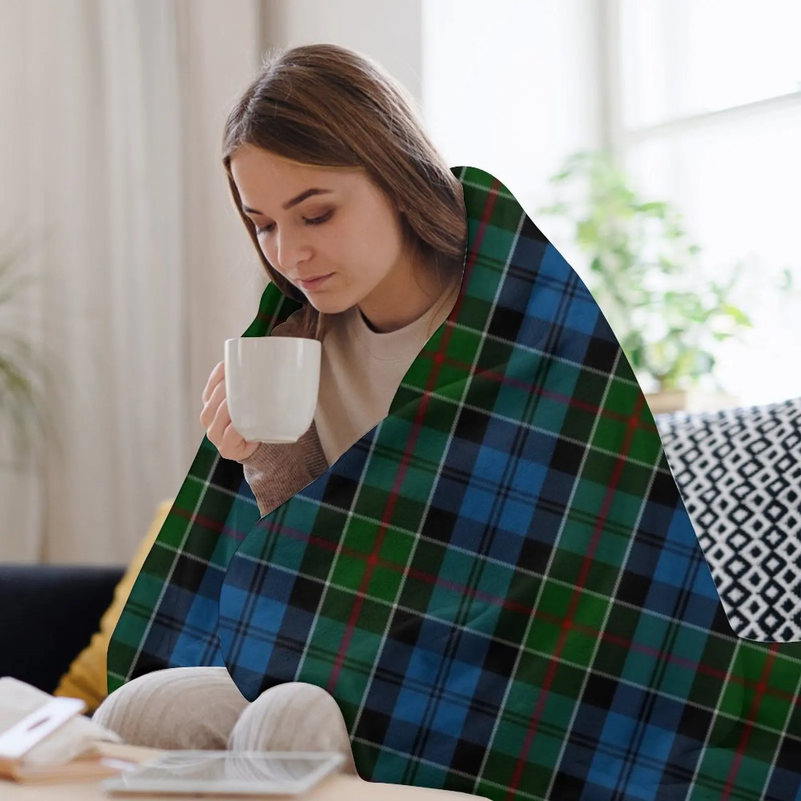 Одеяло Colquhoun Clan Tartan (High Res) тяжелое одеяло для сна и пледы Роскошные дизайнерские