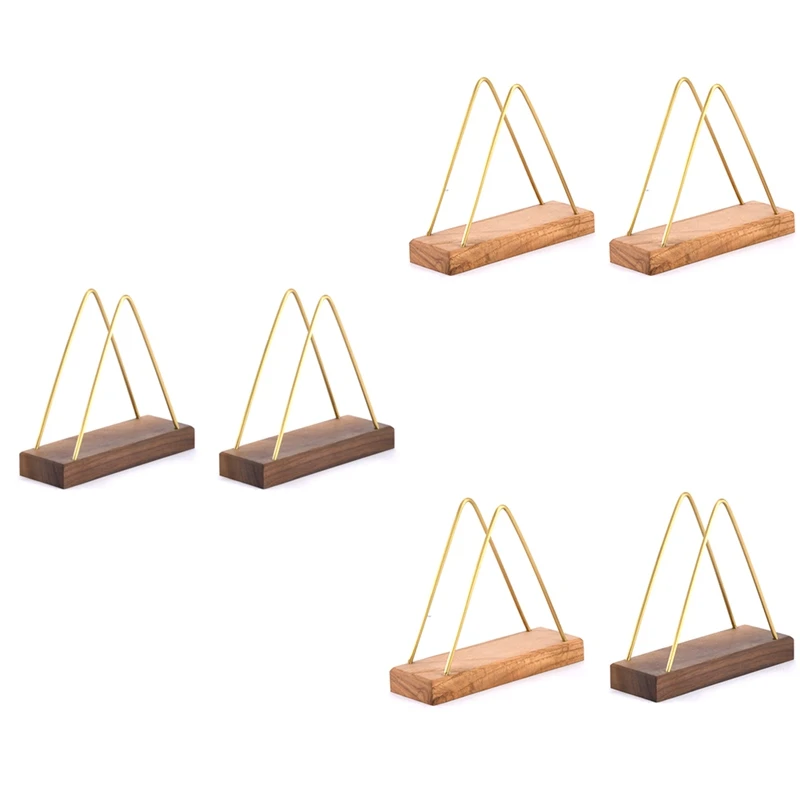 

Solid Wood Creative Vertical Triple-Cornered Tissue Holder Coffee Shop Restaurant Desktop Napkin Holder Table Tissue