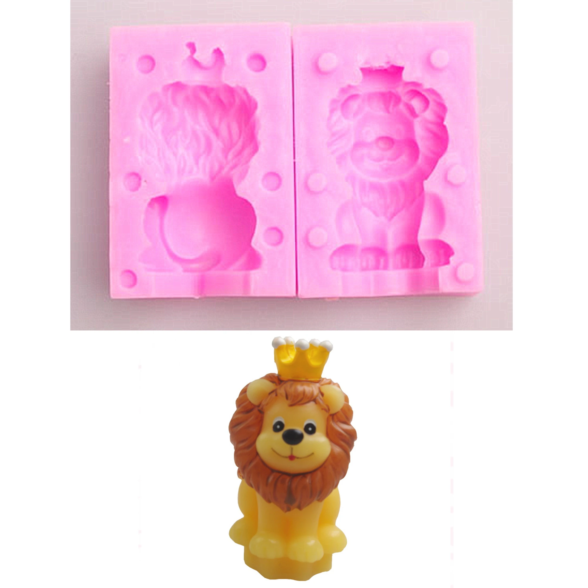 Силиконовая 3D форма в виде милого льва аксессуары для рукоделия дизайнерский