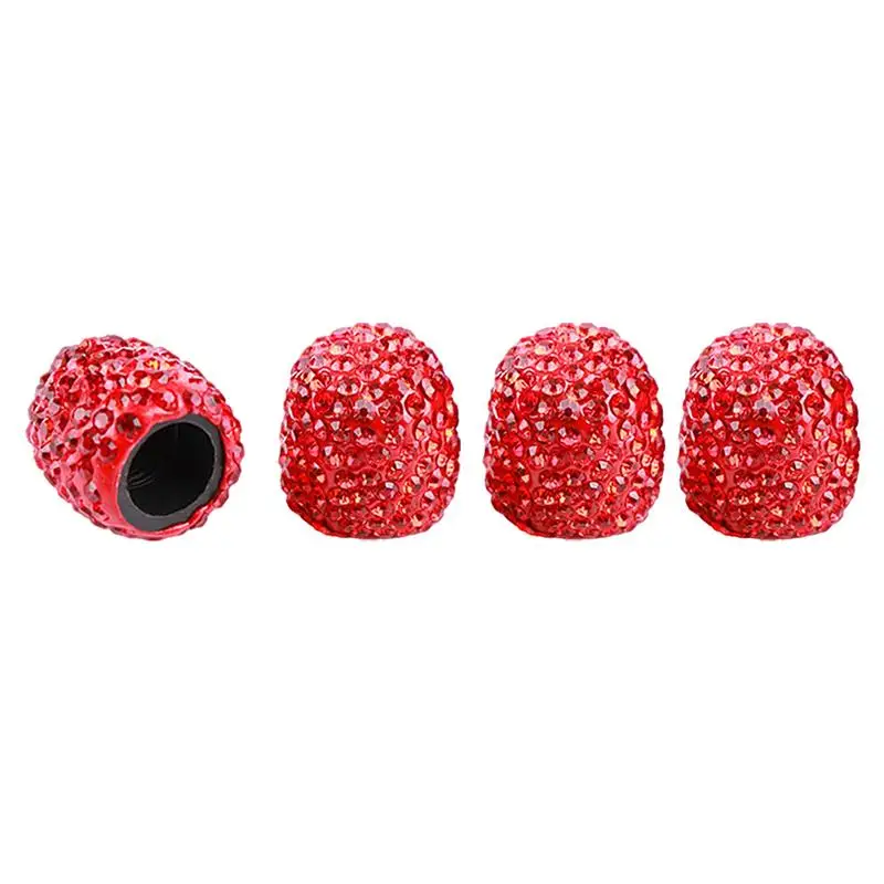 

4x Wheel Tire Caps Cover Bling Diamond Tyre Stem Dust Caps Truck Car Motorcycle Bicycle Air Cover