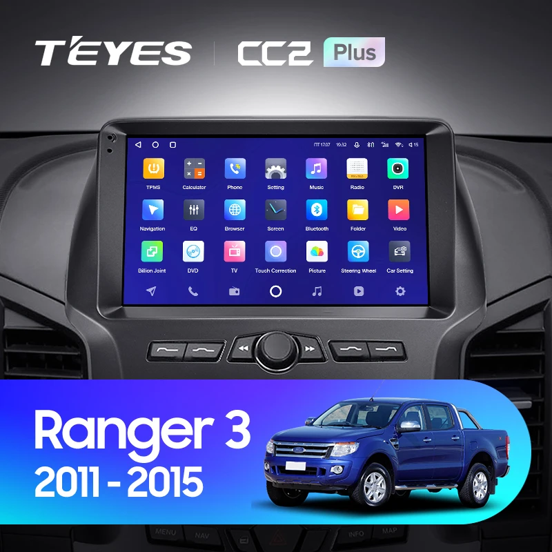 TEYES CC2L и CC2 Plus Штатная магнитола For Форд Рейнджер 3 Ford Ranger 2011 - 2015 Android до 8-ЯДЕР 6 + 128ГБ