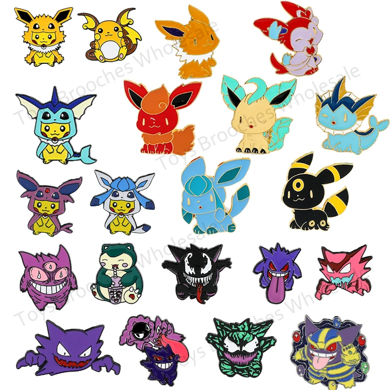 

Anime Pokemon Pikachu Gengar Brooches for Clothes Backpack Lapel Pins Enamel Pin Badges Jewelry Collection Gift Wholesale