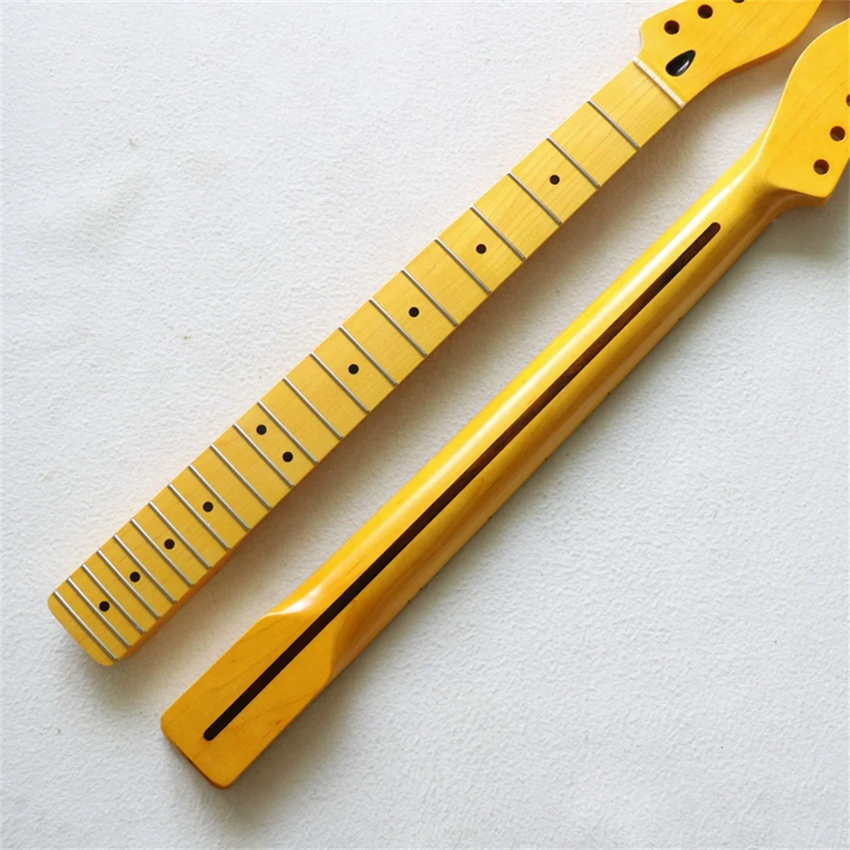 

Реплика высоты F модель Канадский клен Теле Шея 22 лада светильник желтый естественный цвет шейка для электрической гитары