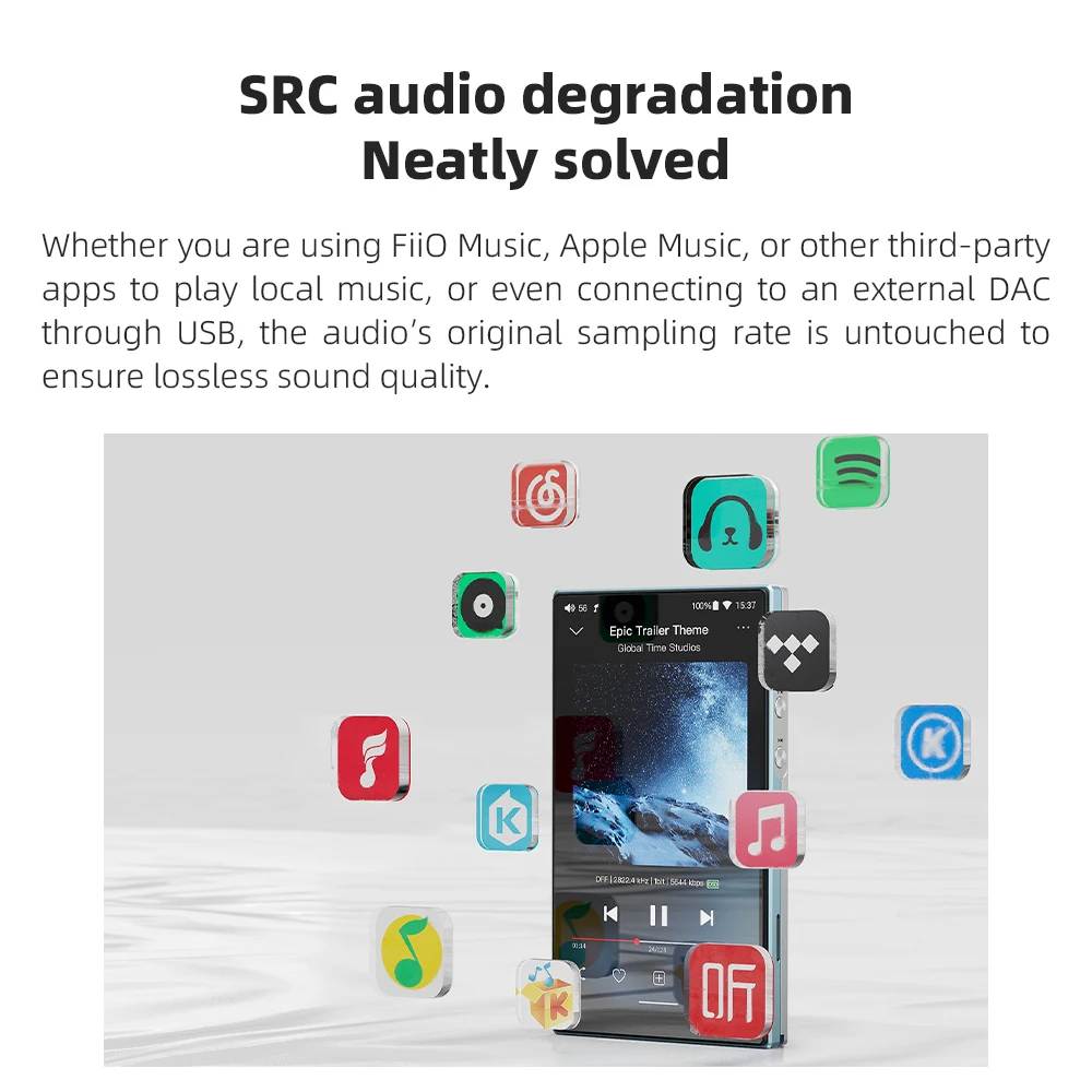FiiO JM21 (4 + 64 ГБ) Android 13 Музыкальный плеер высокого разрешения MP3 с Snapdragon 680, Bluetooth WiFi USB ЦАП (art.: 3920d39908bdb) - 3920d39908bdb