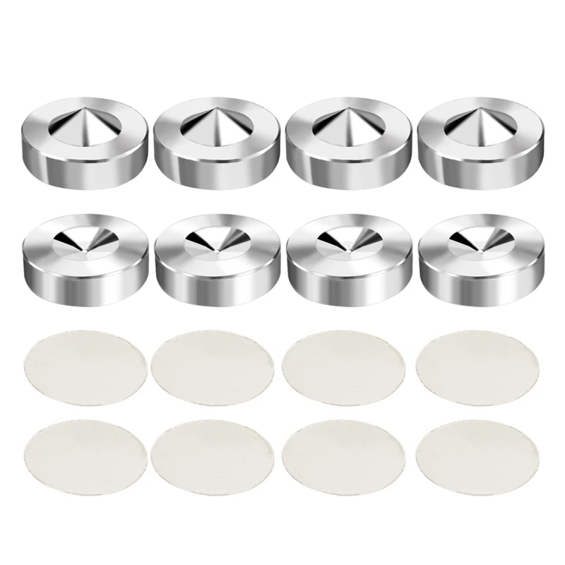 

4Pcs Stainless Steel Shockproof Spike Pads Isolation Stand FeetAmplifier Speaker Nail Pads Small Piece Easy to Use