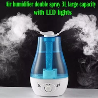 ultrasonic air humidifier 25w 3l large double spray practical aroma essential oil diffuser humidifier for home mist discharge