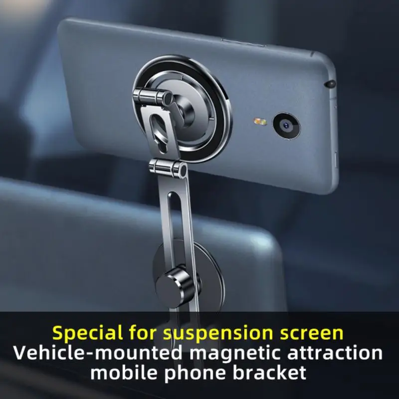 

Magnetic Expansion Car Phone Bracket Suitable for Tesla car floating screen navigation aluminum alloy mobile phone stands 2