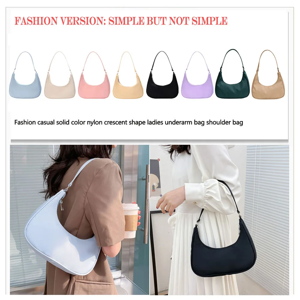 

Casual Women Small Purse Handbag Fashion Solid Color Shoulder Underarm Hobos Bag
