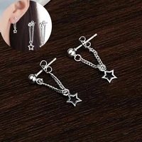 stud earrings star dangle drop sterling silver women girls jewellery gift uk