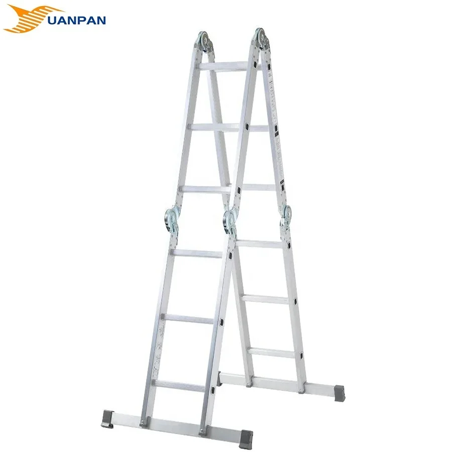 Многоцелевая алюминиевая складная уличная лестница 4*3 ступеней высотой 12 5 футов