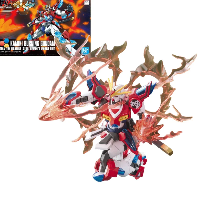 Hgbf 1/144 Kamiki Burning Gundam Gunpla Action Anime Figure Toy Mobile Suit New For Children