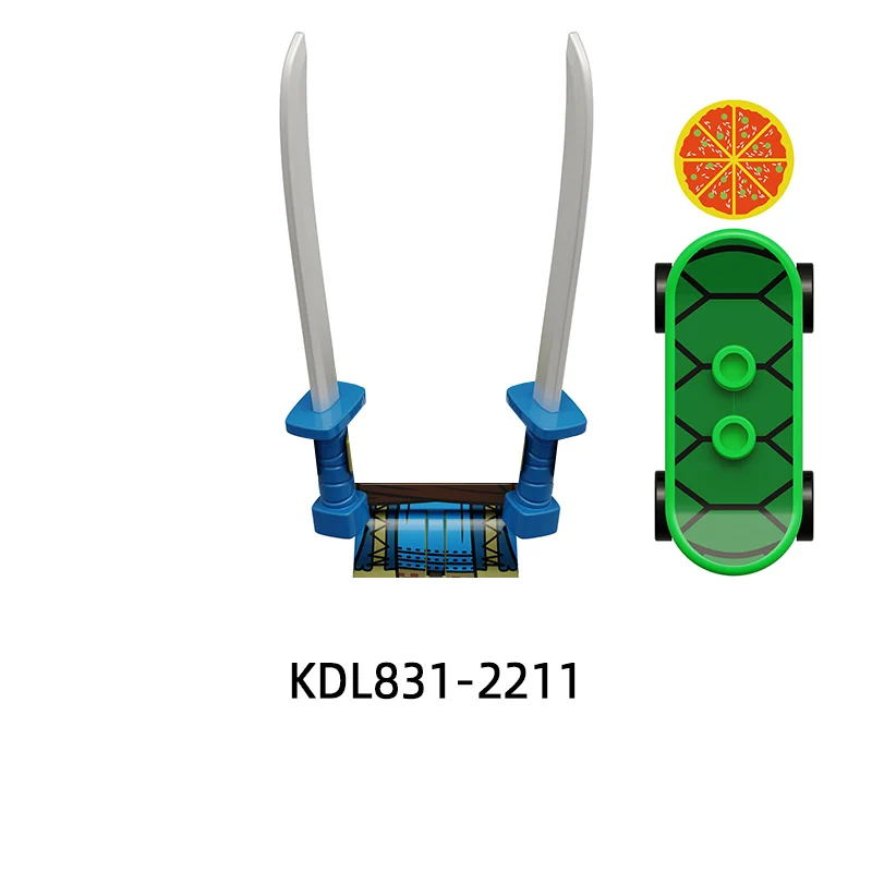 Фигурки Sai Knife Stick Nunchakus Weapons Брюки Запчасти для волос Модель Блоки MOC Набор