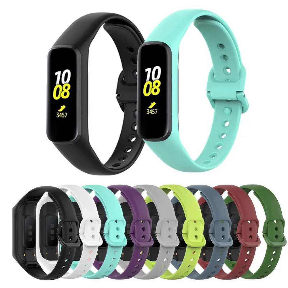 

Silicone Watchband For Samsung Galaxy Fit 2 SM-R220 Smart Watch Replacement Band Sport Band Wrist Straps Bracelet Accessories