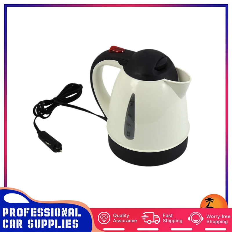 

1000ML 12v Car Travel Kettle Electric RV Van Motorhome Cigarette Lighter Socket Car Hot Kettle Portable Camper Car Accessories