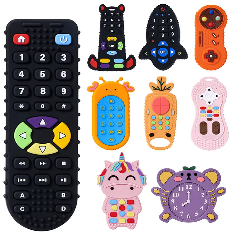 Remote Control Shape Teether Infant Chew Toys Relief Teeth G