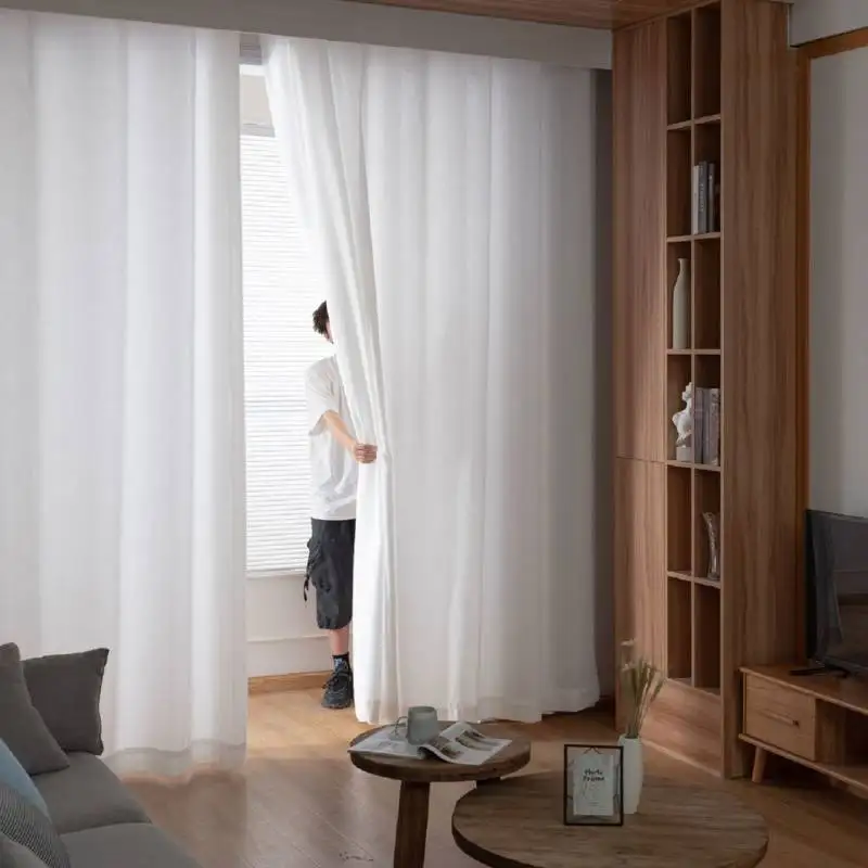 

Curtains for Living Room Translucent and Opaque Curtains and Gauze Curtains Thickened Velvet Living Room Bedroom Bay Window