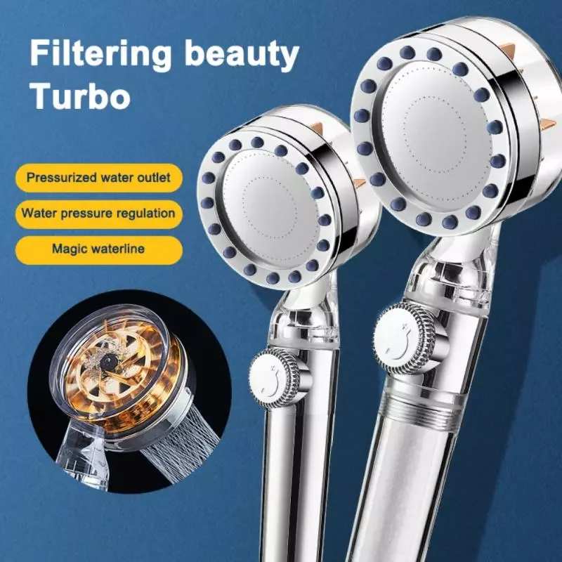 

Handheld Shower Head Water Saving Flow 360 Degrees Rotating Rain High Pressure Spray Nozzle High-Quality Bathroom Accessories