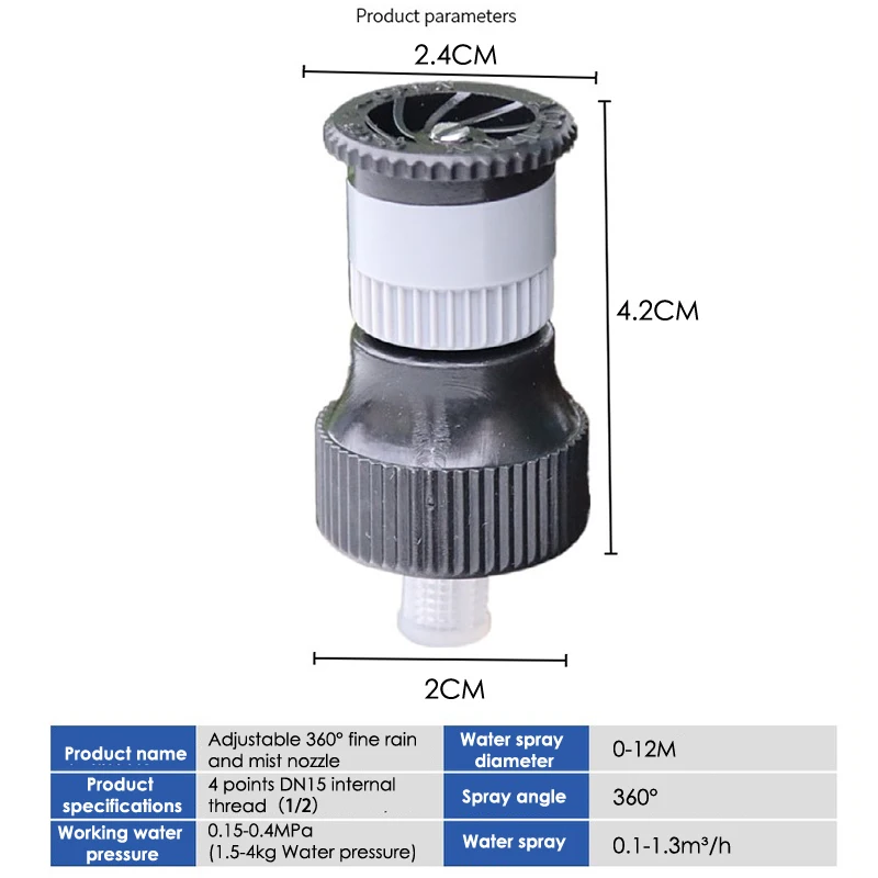 

Регулируемый 360° спринклер для полива