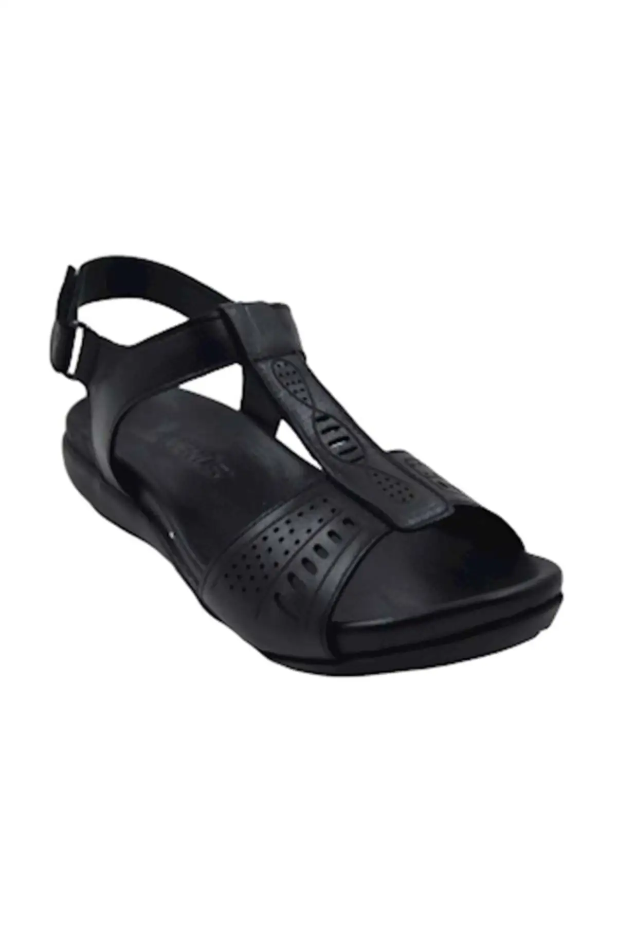 

252y genuine leather women sandals-black-35