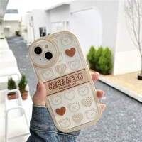 cute lovely cartoon animal love heart bear phone case for iphone 13 12 11 pro max 8 7 plus x xs max xr se2020 phone cover cases