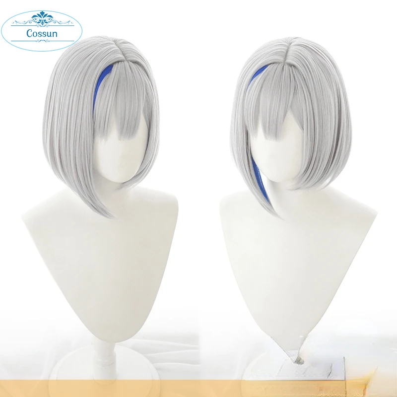 

Hololive vtuber Amane Kanata Cosplay Wig White Dressup Accessories Props Women Girls