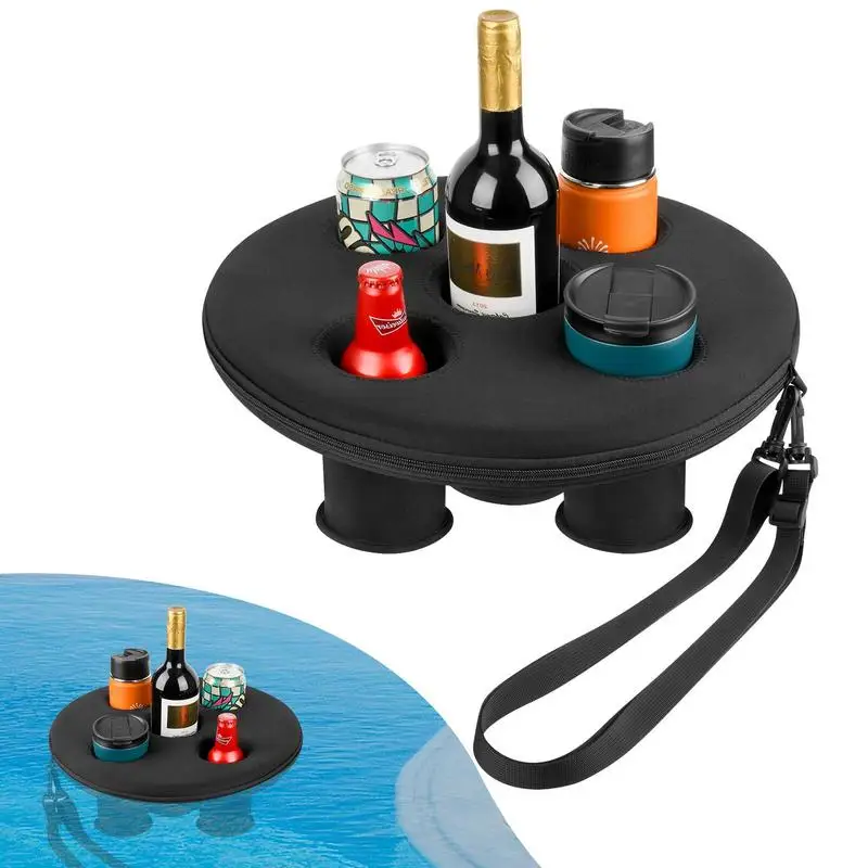 

Floating Drink Holder Drink Float With 5 Holes Floating Tray Parties Beach Spa Hot Tub Drink Floaties Pool Accessories For Hot