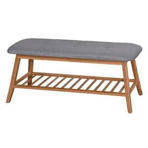 Living Room Bamboo Bench Entryway Shoe Rack 39.3 x 12 x 17.3 inch Living Room Bamboo Bench Entryway Shoe Rack 39.3 x 12 x 17.3 inch