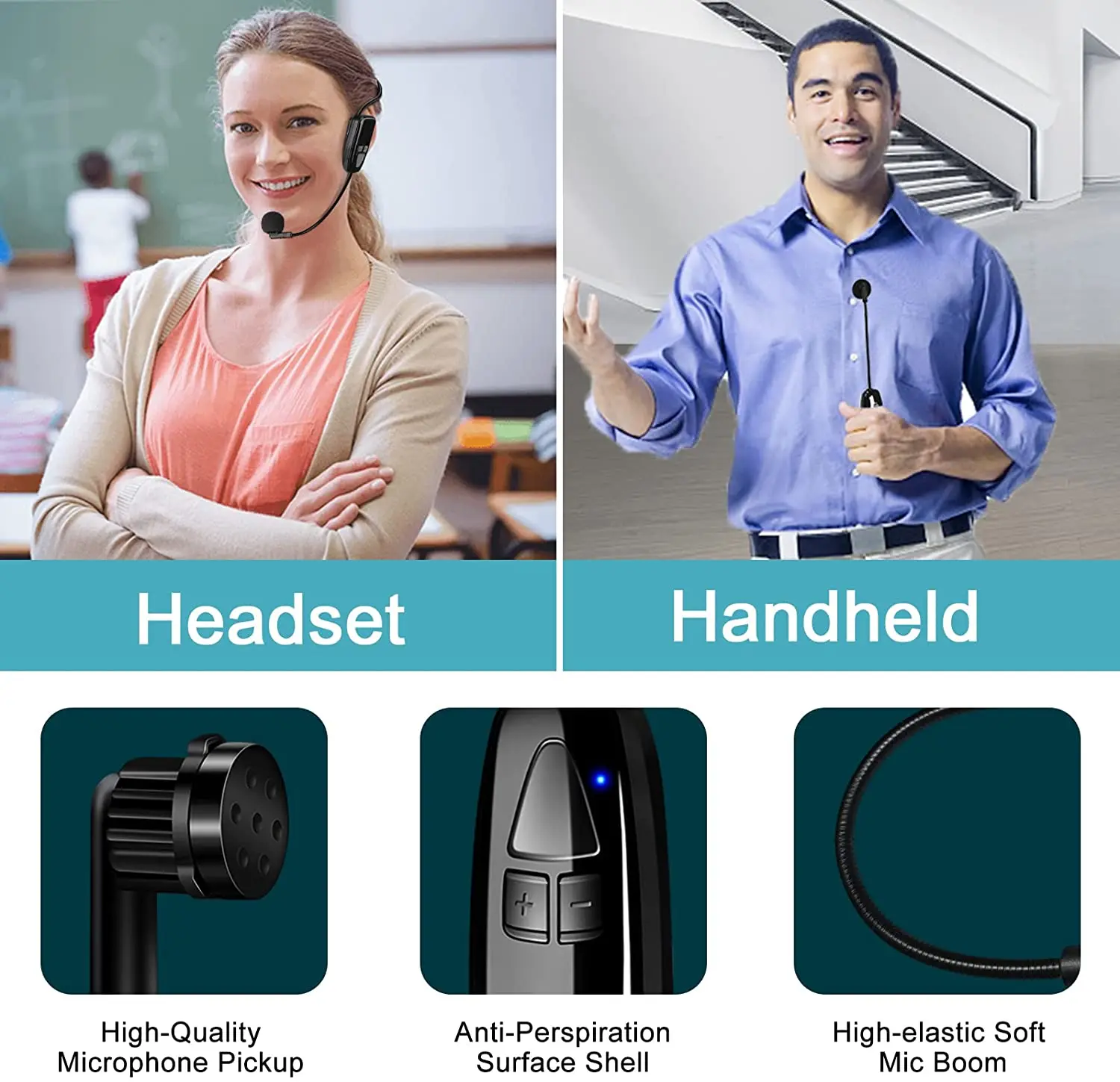 xiaokoa 2 4g wireless microphone headset mic for voice amplifier speaker karaoke computer teaching meeting yoga singing free global shipping