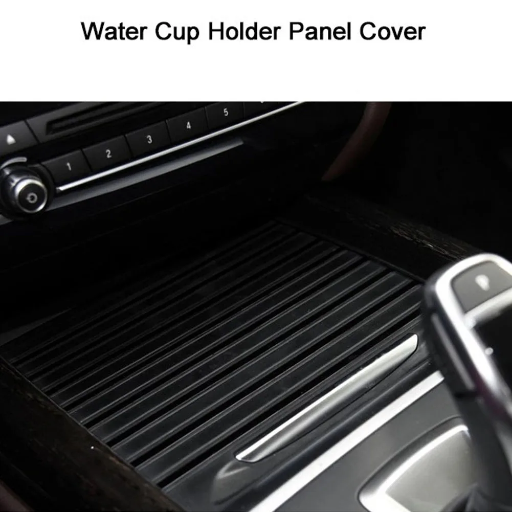 

1PCS Black Car Center Console Cover Cup Holder Sliding Roller Shutter For BMW X5 F15 X6 F16 2013-2019 High Quality Accessories