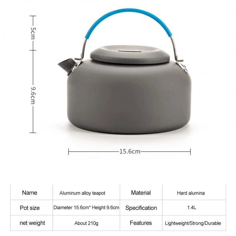 

Outdoor Boiled Coffee Pot Lightweight Tableware Kettle Coffee Pot Aluminum Camping Teapot For Picnic Camping Hiking Backpacking
