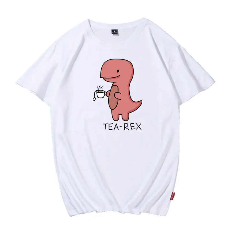 

Anime Women's T-Shirt Kawaii Harajuku Cartoon Dinosaur Cute Tee Cotton Top Oversized Versatile Women's T-Shirt