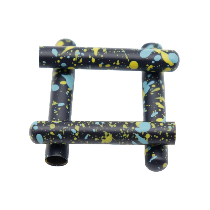 Cool Boot String Thiny Black Metal Aglets  22*3.5MM Colored Spray Spots ShoeLacet Heads Runner Safety Rope Tips 100pcs Wholesale