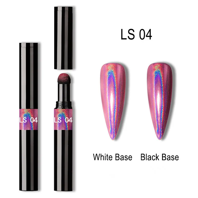 MiFanXi 6 Colour Nail Art Air Cushion Magic Powder Pen Holographic Mirror Effect Glitter DIY Design Manicure Decorations |