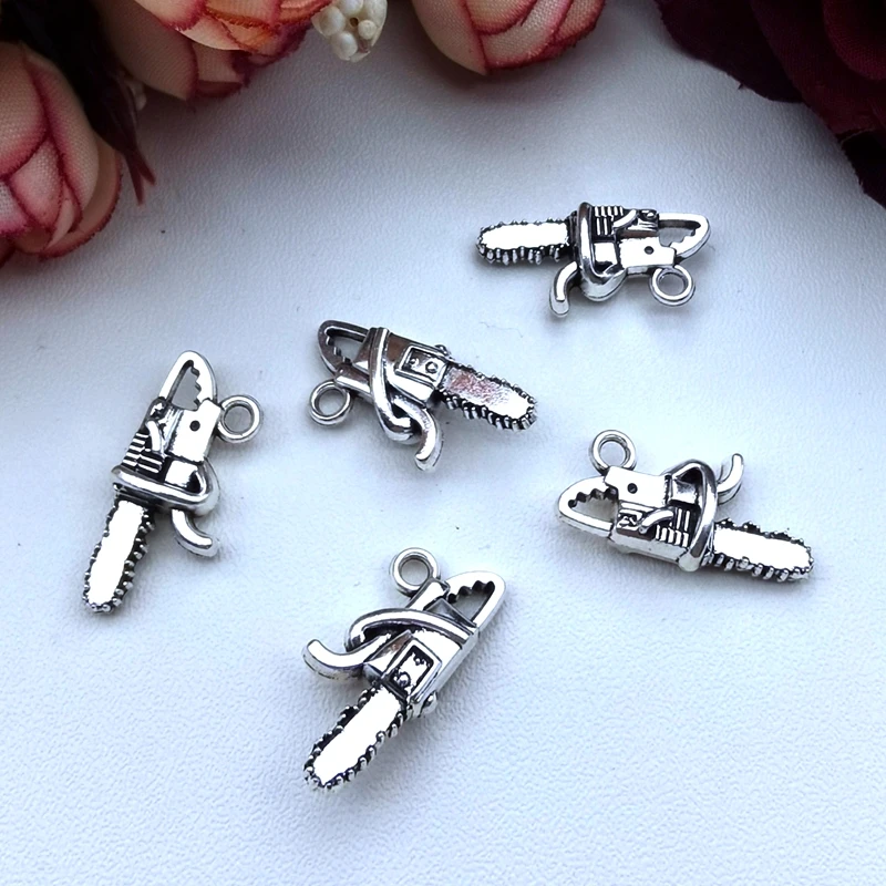 10 шт. Подвески инструменты пила бензопила 10x20x6 мм антикварная искусственная рукоделие своими руками изготовление фурнитуры тибетские ювелирные изделия ручной работы