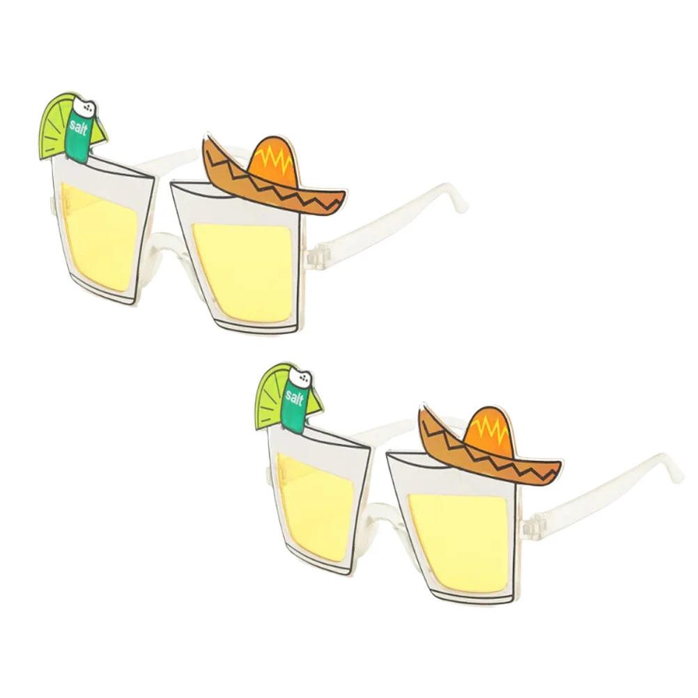

2 Pcs Eye Mirror Cosplay Glasses Silly Mexican Party Supplies Holiday Summer Funky Eyeglasses Novelty