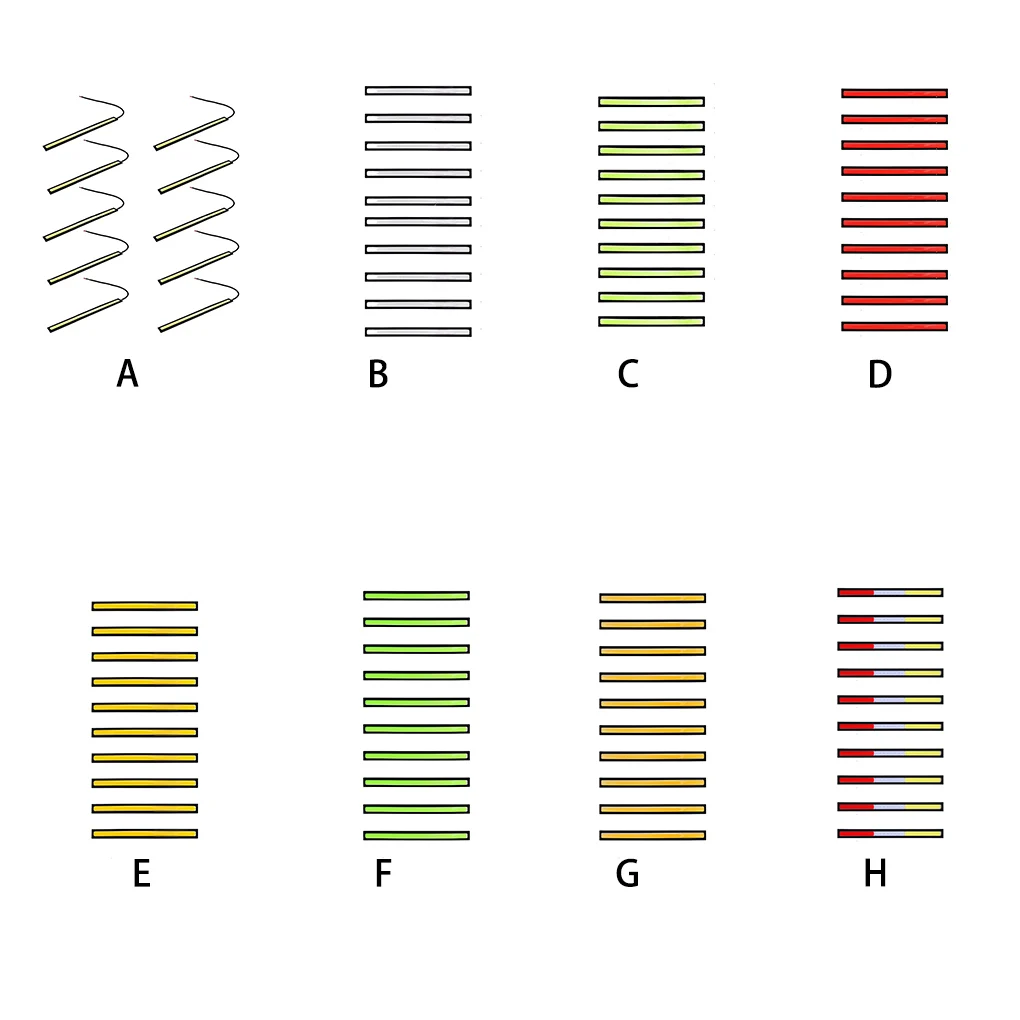 

10 шт., Универсальные Автомобильные дневные ходовые огни DC 12 В