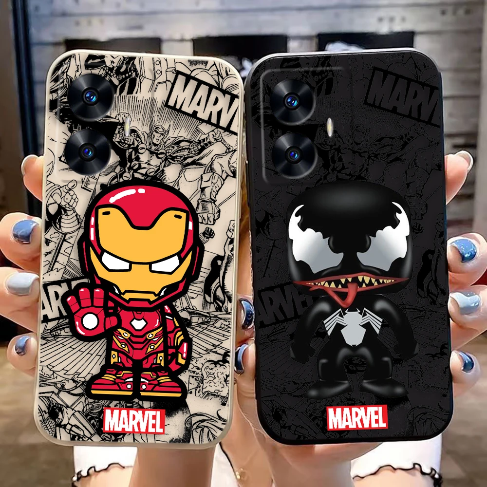 Чехол для телефона Marvel Iron Man Venom Hulk Realme C65 C63 C53 C35 C55 C33 C30 C21Y C20 C12 C11 GT 2 XT NARAO 20 30 50 Case Funda