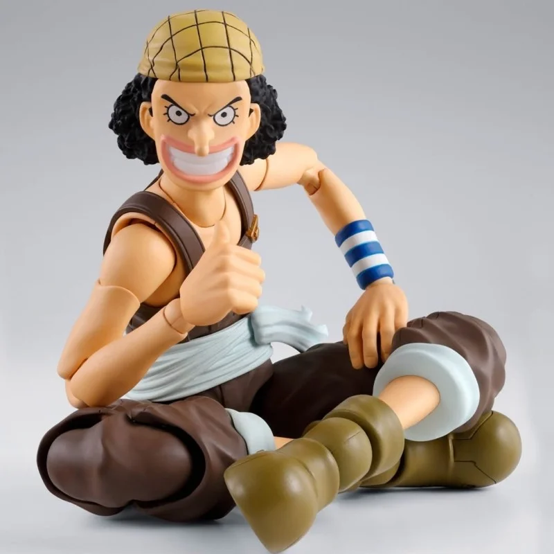 Фото 100% оригинальная фигурка Bandai, в наличии, SHF ONE PIECE Usopp USOPP Dawn's Adventure, подвижная фигурка, украшение для шасси, коллекционная. №4