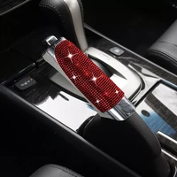 new luxury bling car gears handbrake cover car decoration car styling diamond pink car accessories interior for women girls