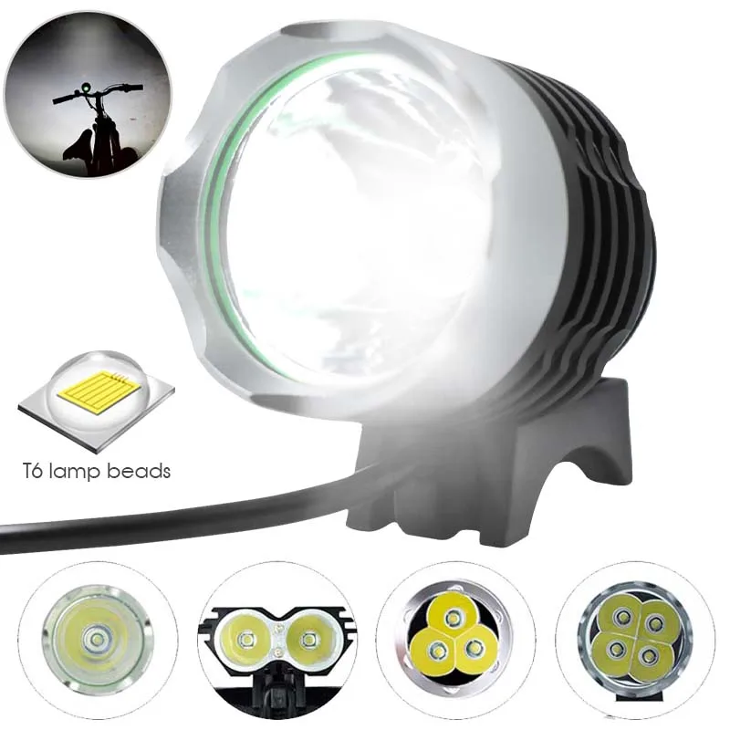 

Велосипедная фонарь, 3 режима, аккумуляторная батарея 18650 + зарядное устройство