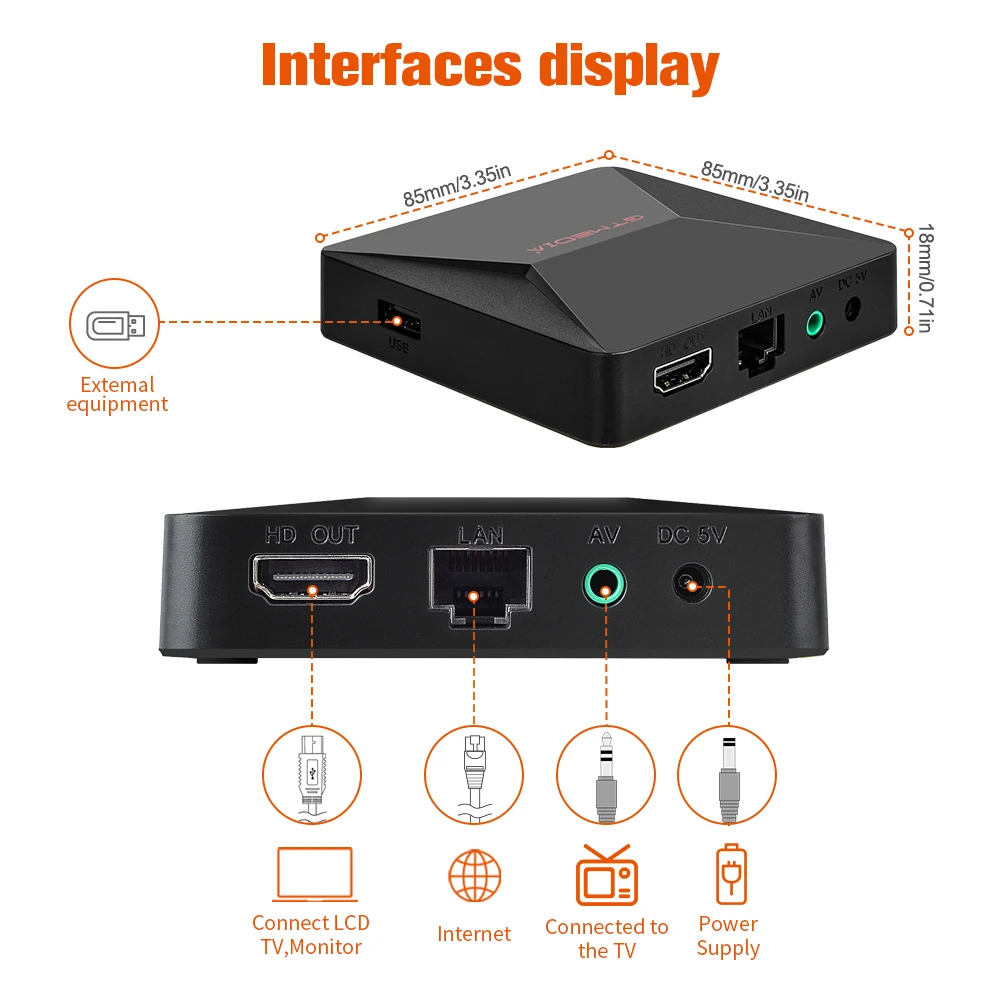 ТВ-приставка GTMEDIA Ifire 2 M3U 1080p HD H.265 10 бит Wi-Fi Ethernet MPEG 4 Xtream |