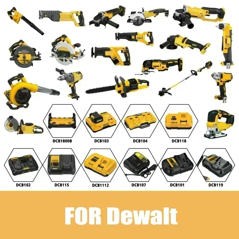 Литиевый аккумулятор DCB200 20 В 10000 мАч для Dewalt 18 DCB184 DCB182 DCB180 DCB181 DCB206