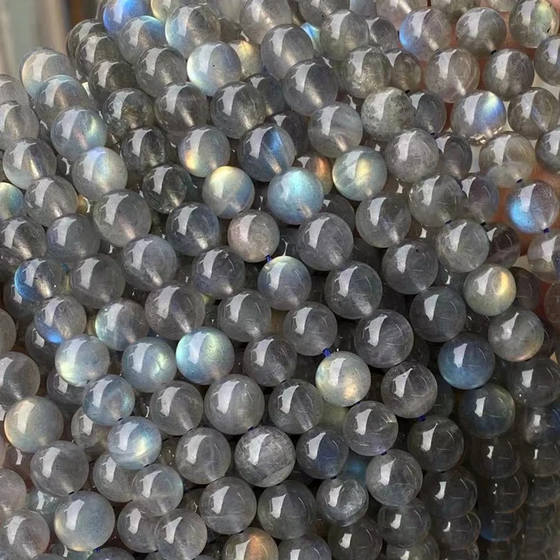 

AAA Natural Precious Gemstone Polished Blue Light Labradorite Loose Round Beads For Jewelry Making DIY Bracelet Accessories
